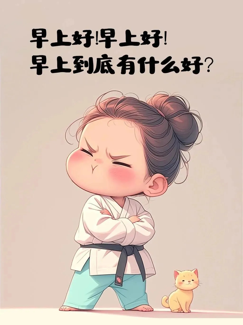 早上好