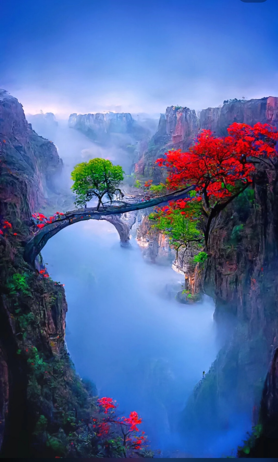 绿树红花绕天涯