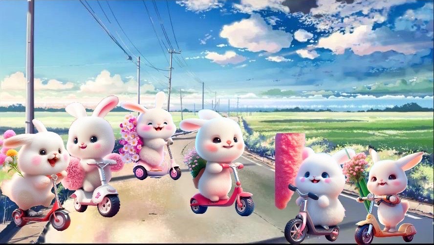 瓜棚下的六小只小仙女们～