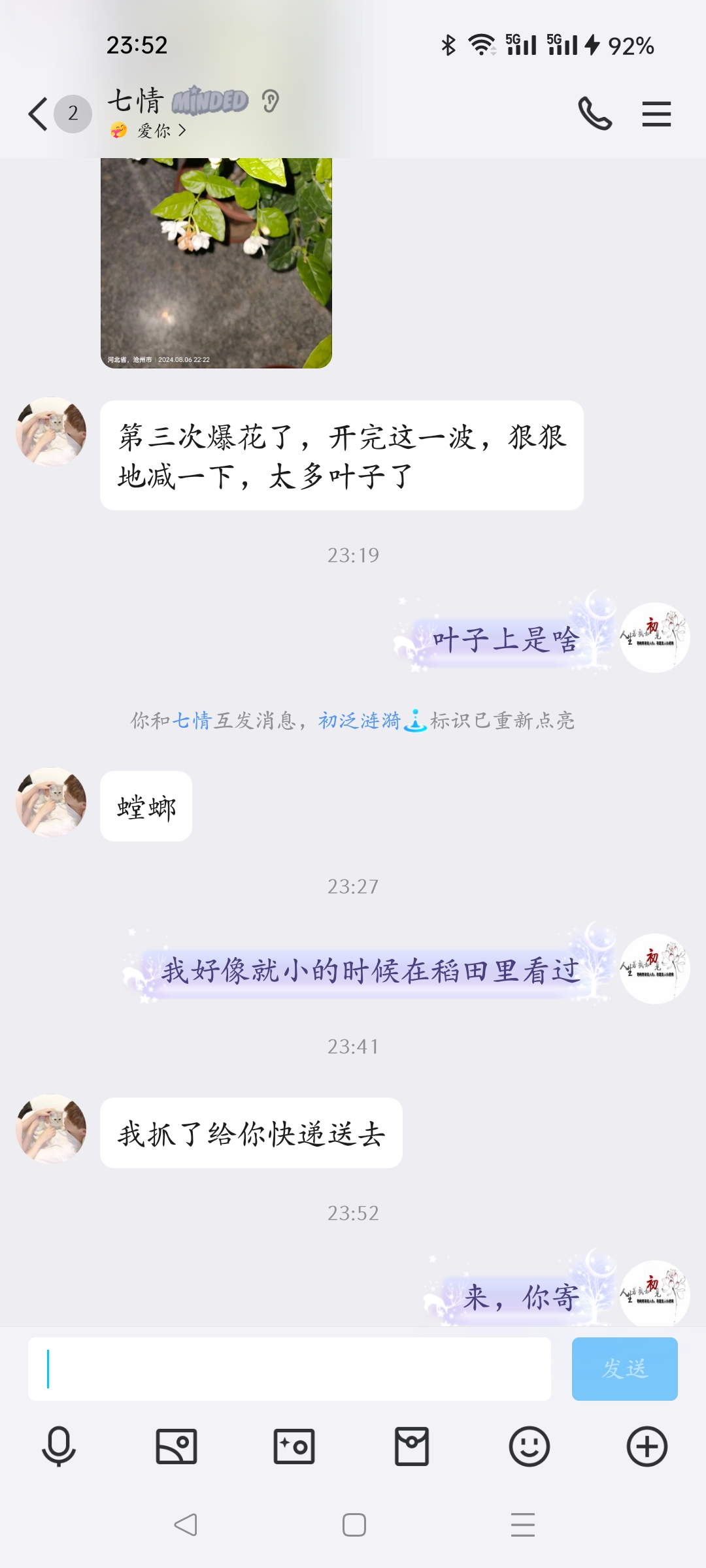 　　　他说　　