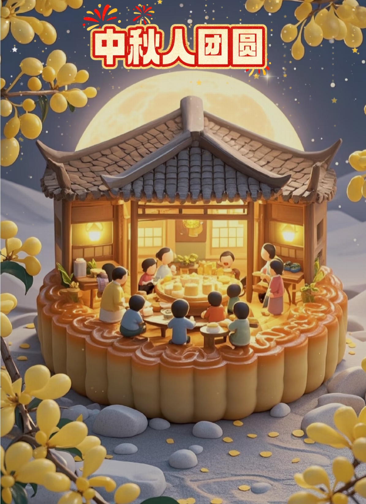 　　中秋　゛　⒋